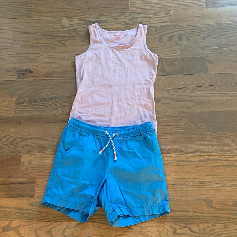 Cat & Jack girls top and shorts size 10/12 y